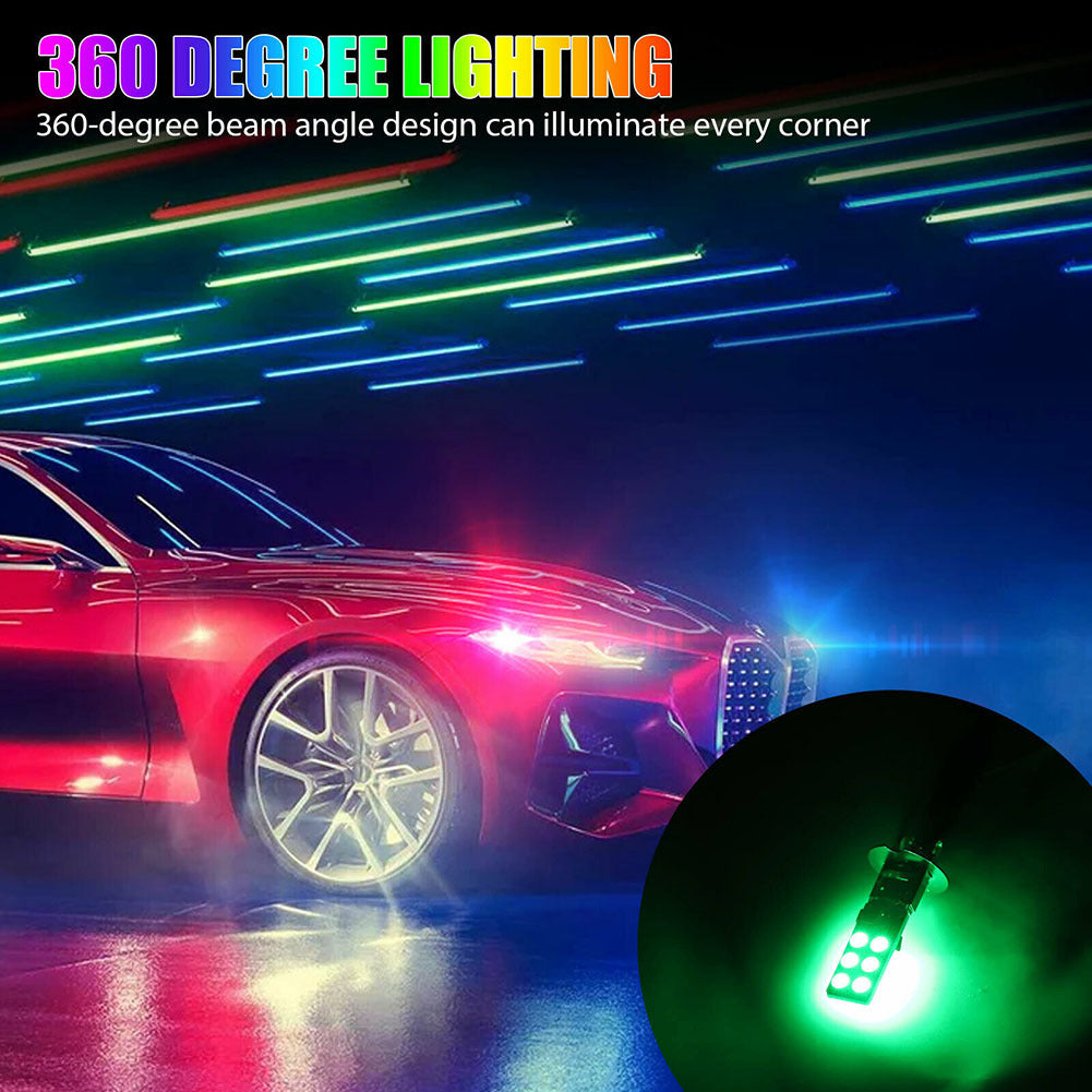 1 Pair Car Led Lights H1 H3 880 881 5050 12smd Rgb Colorful Driving Fog Lamp Headlights With Remote Control As shown - Premium Car LED Lights from Rapidvehicles - Just $15.29! Shop now at Rapidvehicles