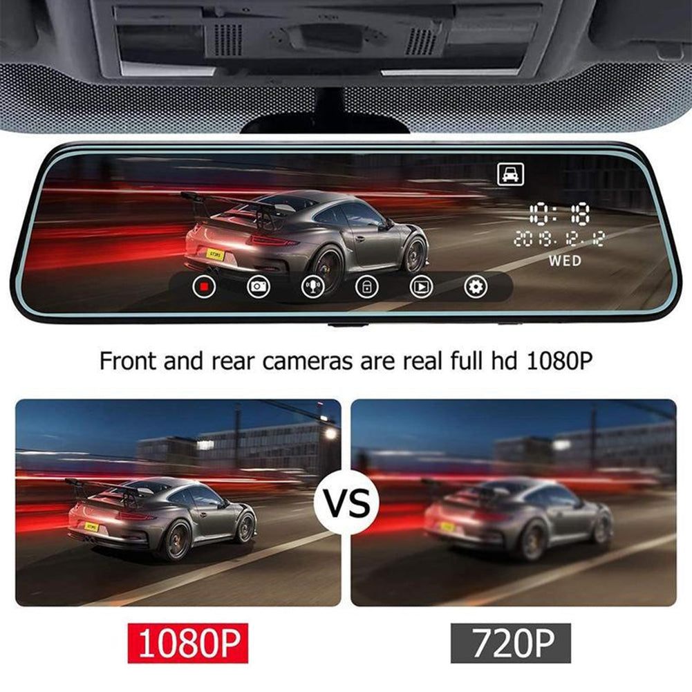 1080p Car Dash Cam Night Vision 10-inch Full Screen 170-degree - Premium Car Rear View Camera from Rapidvehicles - Just $90.89! Shop now at Rapidvehicles