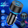 US Qc3.0 Usb Car Charger Dual Channel Pd20w Ultra-fast Charging Adapter With Blue Soft Led Light For Mobile Phones Tablets Navigators black - Premium Automotive from Rapidvehicles - Just $35.99! Shop now at Rapidvehicles