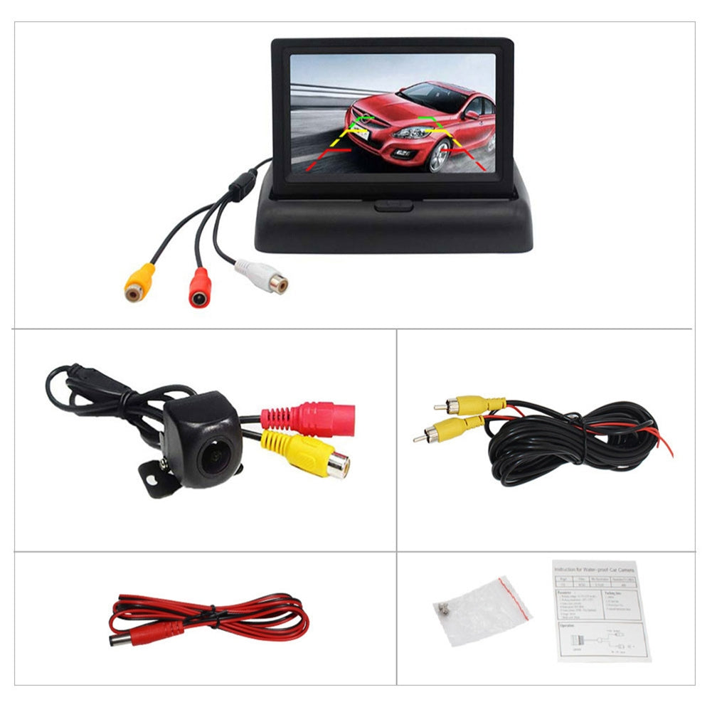 Car Video Foldable Monitor Camera Night Vision Rear View Auto - Premium Car Rear View Camera from Rapidvehicles - Just $58.99! Shop now at Rapidvehicles