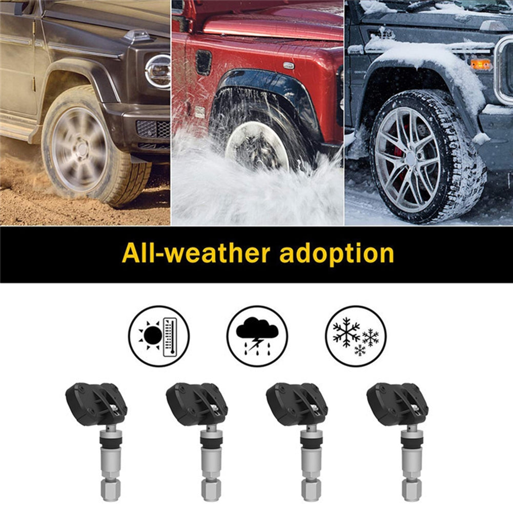 4 Pcs Car Built-in Wireless Tire Pressure Monitor Bluetooth-compatible 5.0 TPMS Compatible For Android Ios black+silver - Premium OBD & Diagnostic Tools from Rapidvehicles - Just $121.99! Shop now at Rapidvehicles