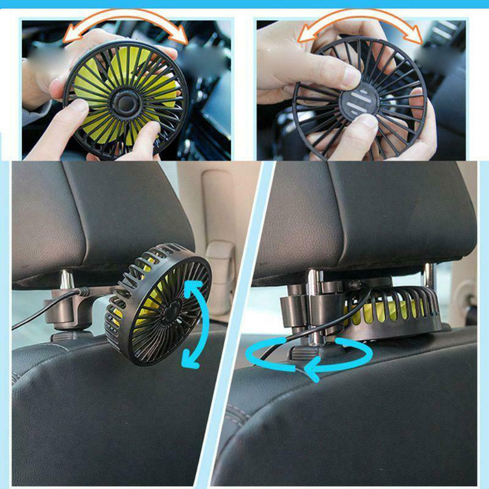 Usb Car Headrest Fan Mini Rear Seat 3-speed Adjustable Air - Premium Other Car Electronics from Rapidvehicles - Just $27.99! Shop now at Rapidvehicles