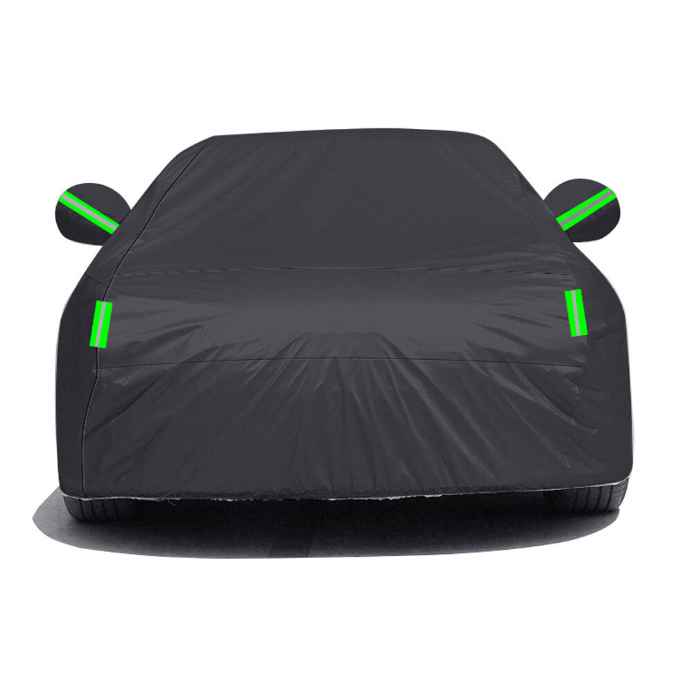 Car Cover All Black 190t Silver Coated Cloth Rainproof Sunscreen Protector Exterior Snow Covers 430x160x120CM - Premium Maintenance Tools from Rapidvehicles - Just $56.99! Shop now at Rapidvehicles