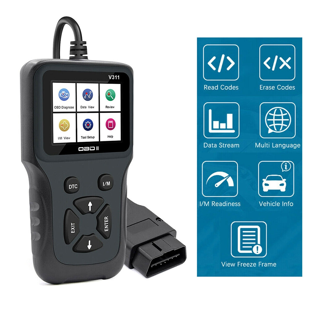 Car OBD2 Code Reader Auto Scanner Car Check Engine Troubleshooting Tool Diagnostic Device Black - Premium OBD & Diagnostic Tools from Rapidvehicles - Just $49.99! Shop now at Rapidvehicles