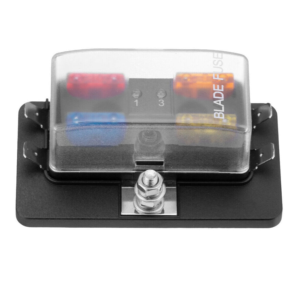 4-way Car Modification Fuse Kit 1-in-4 out Fuse Holder Box Block - Premium Car Organizers from Rapidvehicles - Just $26.99! Shop now at Rapidvehicles