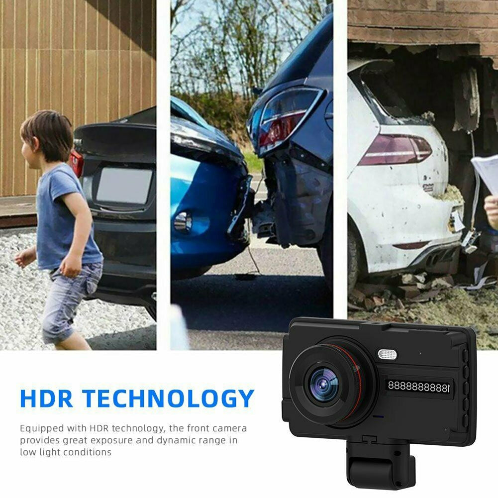 Dual Lens Car Dvr Dash Cam Video Recorder G-sensor HD 1080P Night Vision Parking Monitor Black - Premium Car Rear View Camera from Rapidvehicles - Just $51.77! Shop now at Rapidvehicles