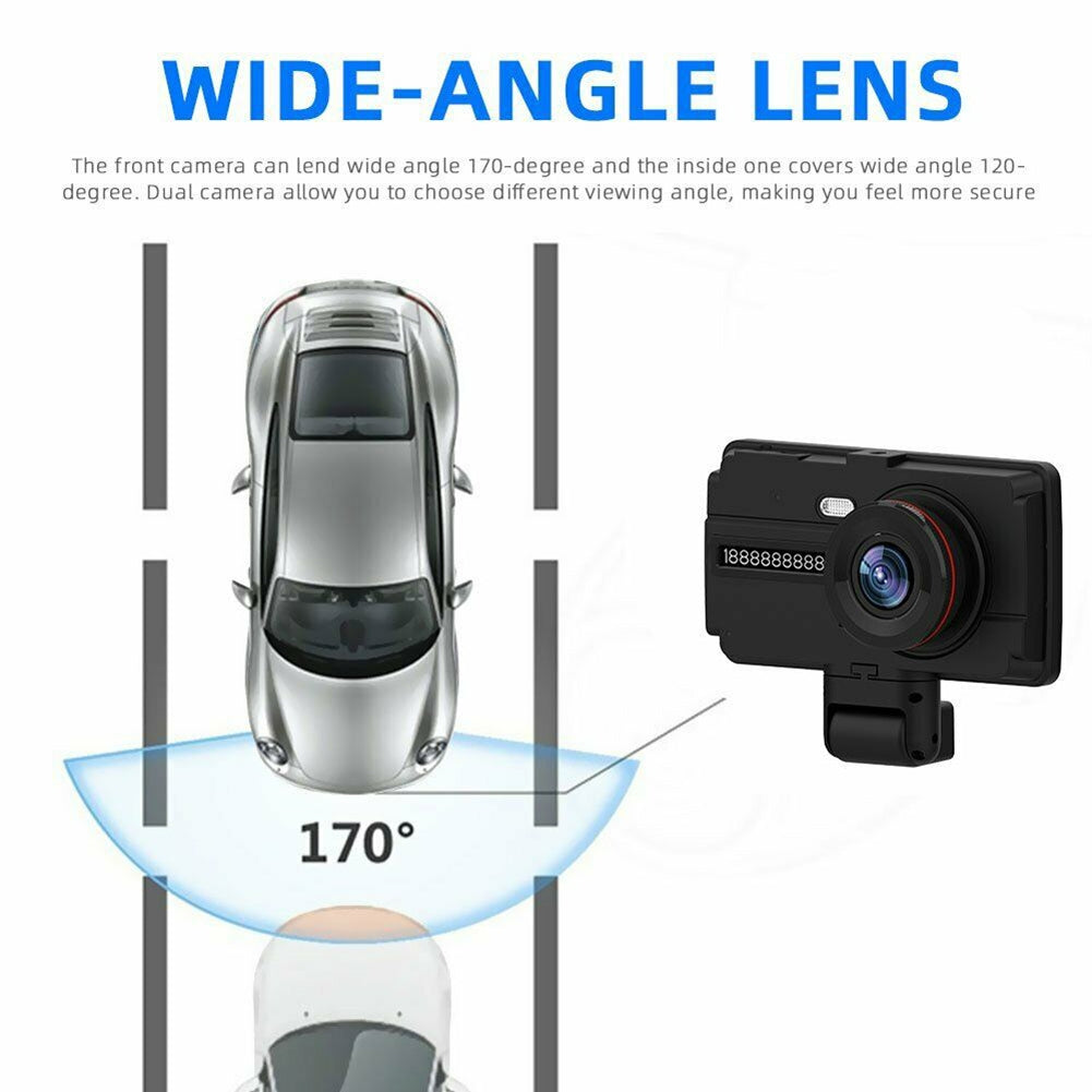 Dual Lens Car Dvr Dash Cam Video Recorder G-sensor HD 1080P Night Vision Parking Monitor Black - Premium Car Rear View Camera from Rapidvehicles - Just $51.77! Shop now at Rapidvehicles