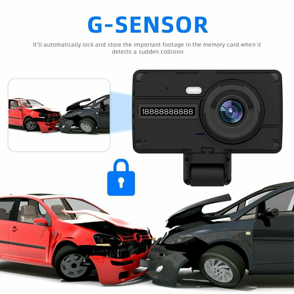 Dual Lens Car Dvr Dash Cam Video Recorder G-sensor HD 1080P Night Vision Parking Monitor Black - Premium Car Rear View Camera from Rapidvehicles - Just $51.77! Shop now at Rapidvehicles