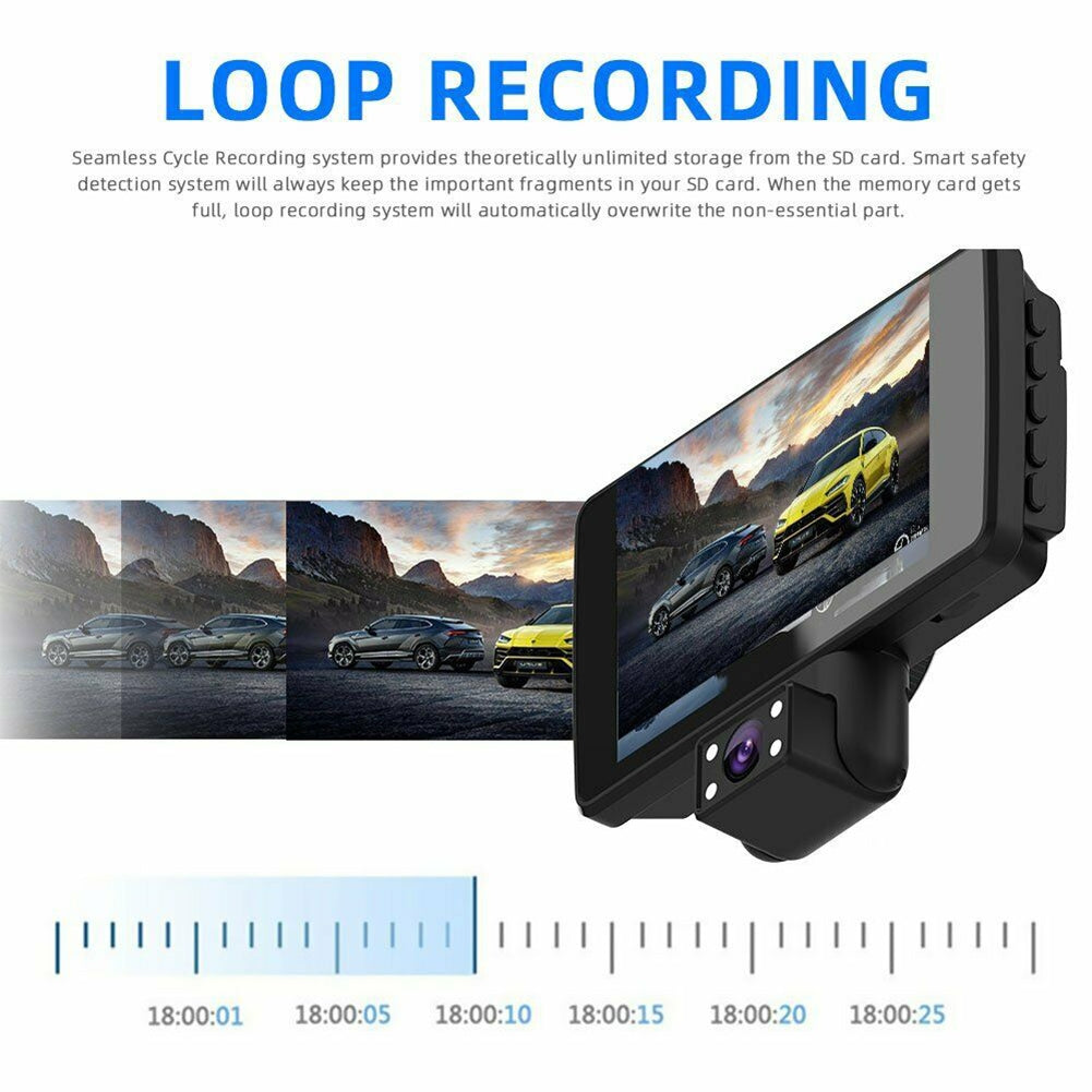 Dual Lens Car Dvr Dash Cam Video Recorder G-sensor HD 1080P Night Vision Parking Monitor Black - Premium Car Rear View Camera from Rapidvehicles - Just $51.77! Shop now at Rapidvehicles