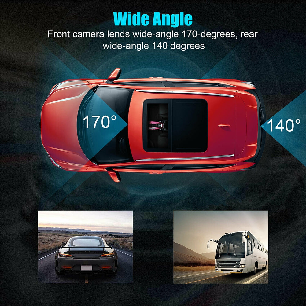 Dual Lens Car DVR Dash Cam 4-inch Ips 1080p Hd Display Dual Driving Recorder button version - Premium Car Rear View Camera from Rapidvehicles - Just $54.49! Shop now at Rapidvehicles