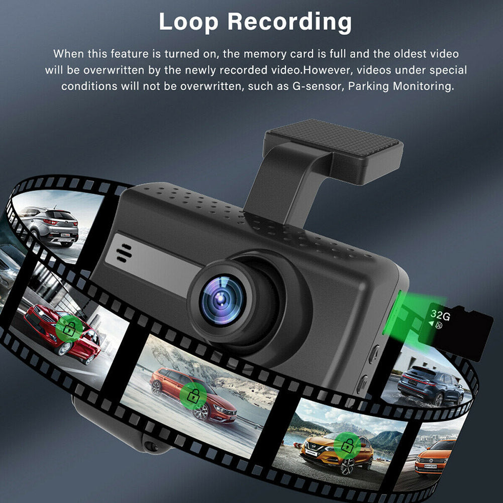 Dual Lens Car Dvr Dash Cam Video Recorder 3-inch HD Display Driving Recorder Camcorder - Premium Car Rear View Camera from Rapidvehicles - Just $59.27! Shop now at Rapidvehicles