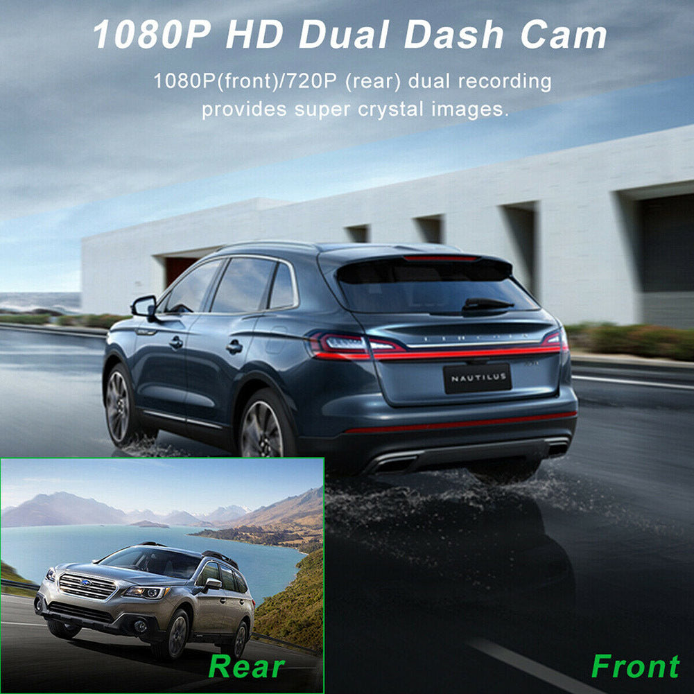 Dual Lens Car Dvr Dash Cam Video Recorder 3-inch HD Display Driving Recorder Camcorder - Premium Car Rear View Camera from Rapidvehicles - Just $59.27! Shop now at Rapidvehicles