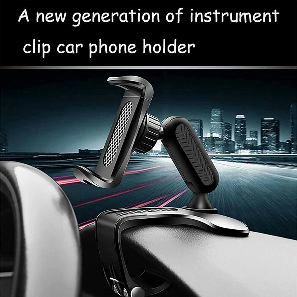 Universal Car Dashboard Mount Holder Snap-on Phone Rack Rotating Black - Premium Car Mounts & Holders from Rapidvehicles - Just $15.99! Shop now at Rapidvehicles