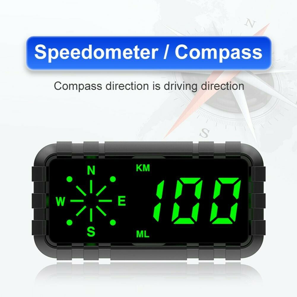 Hud Speed Odometer Mileage Car Head Up Display Compass Gps - Premium Other Car Electronics from Rapidvehicles - Just $58.99! Shop now at Rapidvehicles