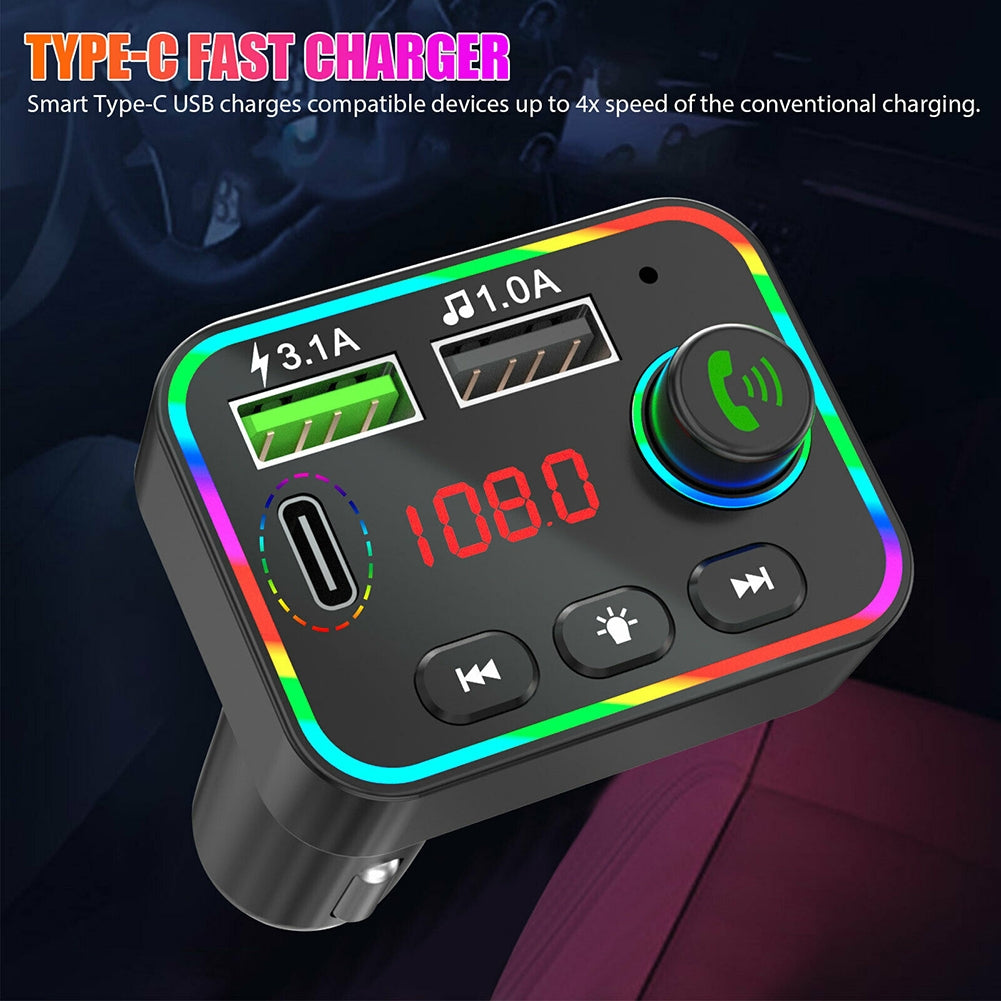 Usb Car Charger FM Transmitter Bluetooth 5.0 Black - Premium Car Chargers from Rapidvehicles - Just $17.99! Shop now at Rapidvehicles