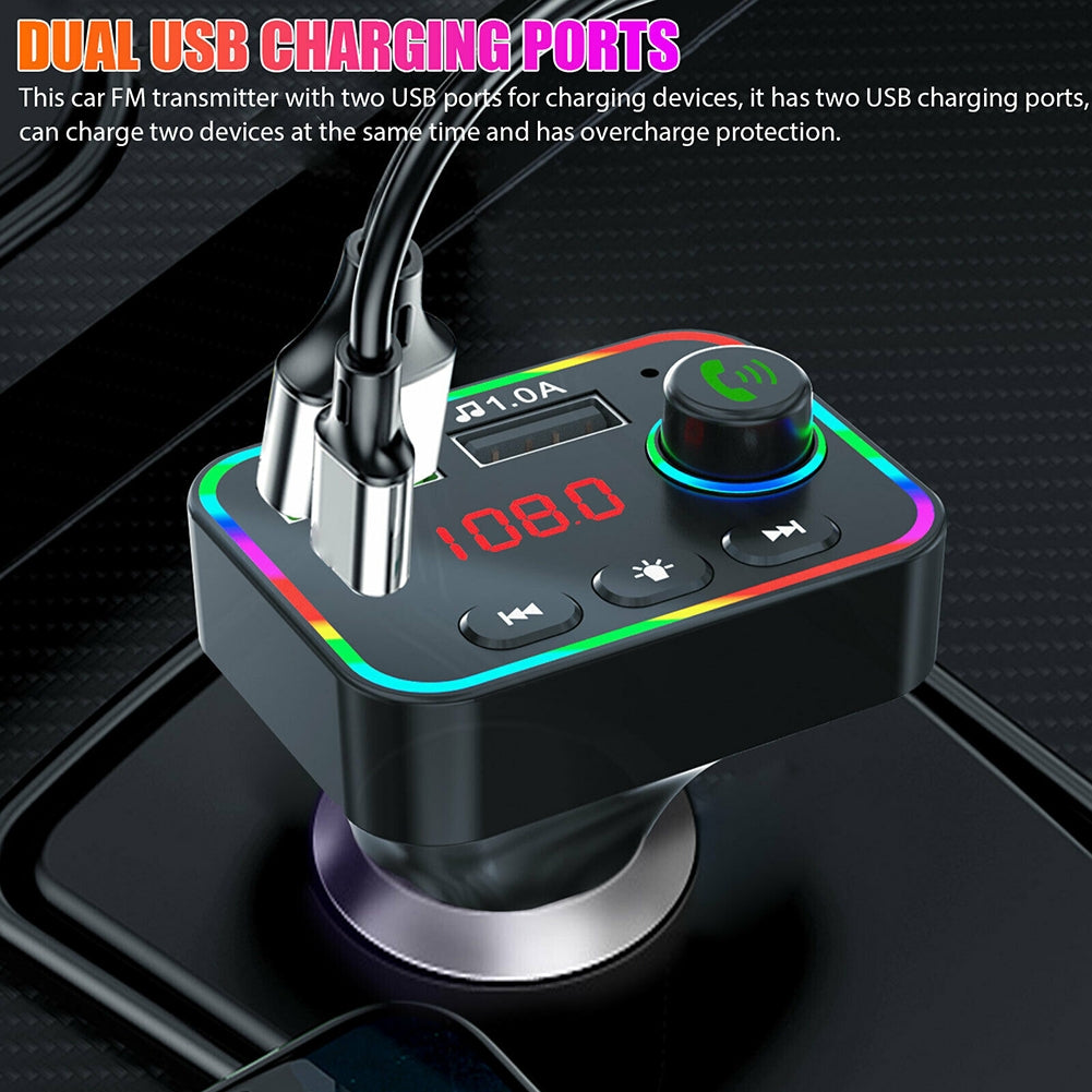 Usb Car Charger FM Transmitter Bluetooth 5.0 Black - Premium Car Chargers from Rapidvehicles - Just $17.99! Shop now at Rapidvehicles