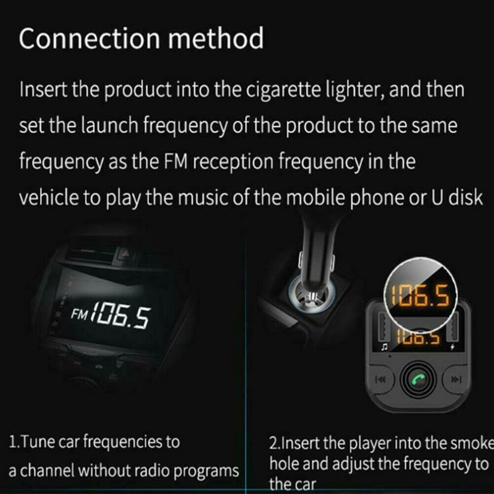 Car Wireless FM Transmitter Bluetooth 5.0 Black - Premium Car Chargers from Rapidvehicles - Just $20.99! Shop now at Rapidvehicles