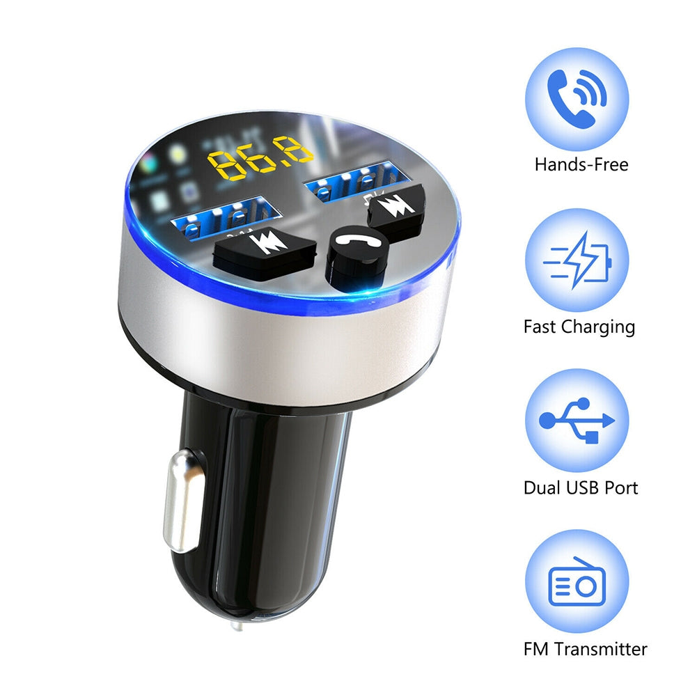 Car Charger Wireless Bluetooth 5.0 Receiver Dual Usb Fast - Premium Car Chargers from Rapidvehicles - Just $22.99! Shop now at Rapidvehicles