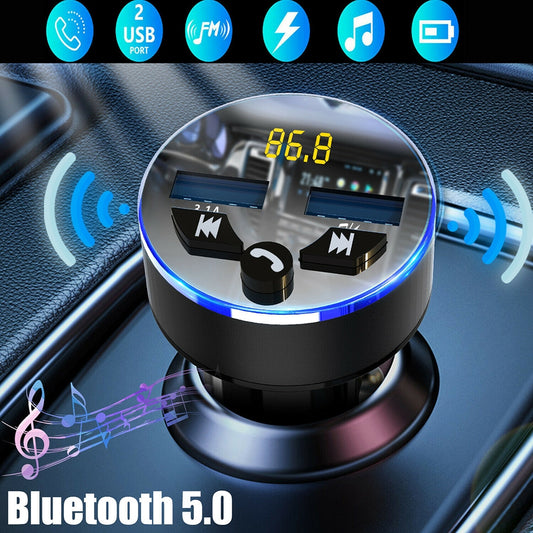 Car Charger Wireless Bluetooth 5.0 Receiver Dual Usb Fast - Premium Car Chargers from Rapidvehicles - Just $22.99! Shop now at Rapidvehicles