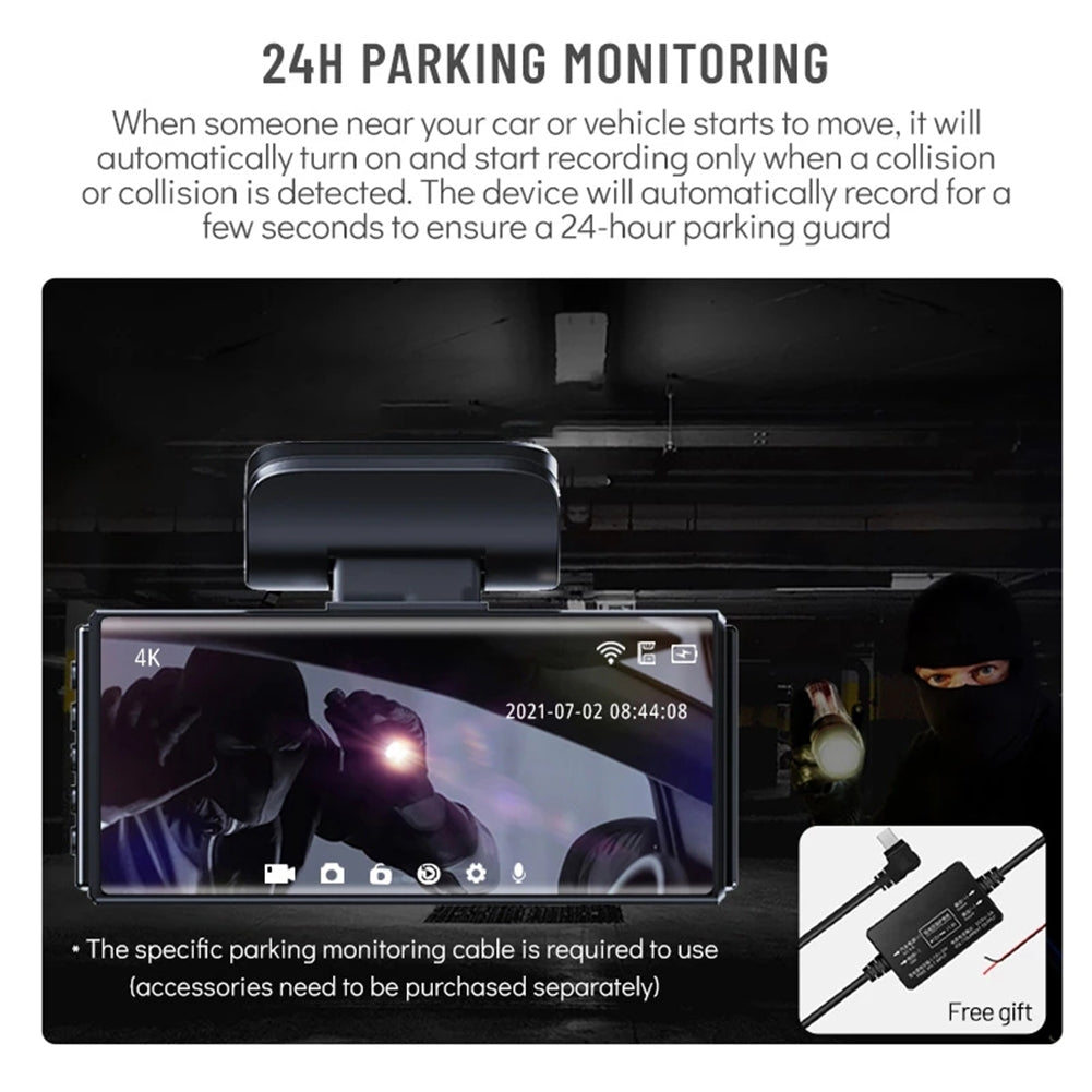 Dash Cam 4k Dual Lens Front Rear Dual Recording Camera Night - Premium Car Rear View Camera from Rapidvehicles - Just $139.99! Shop now at Rapidvehicles