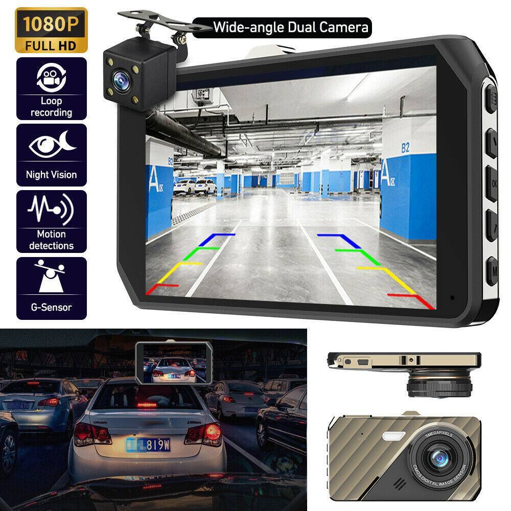 4-inch Car Dvr 1080p Hd Ips Dual Camera Dash Cam Video Recorder G-sensor 170 Degrees Wide-angle Driving Recorder - Premium Car DVR from Rapidvehicles - Just $57.42! Shop now at Rapidvehicles