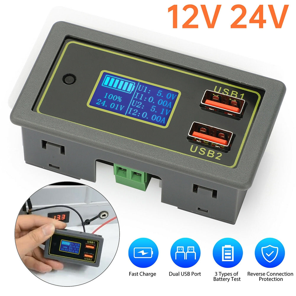 Car Automotive Voltmeter 12v 24v Dual Usb Led Digital Display - Premium Other Car Electronics from Rapidvehicles - Just $35.99! Shop now at Rapidvehicles