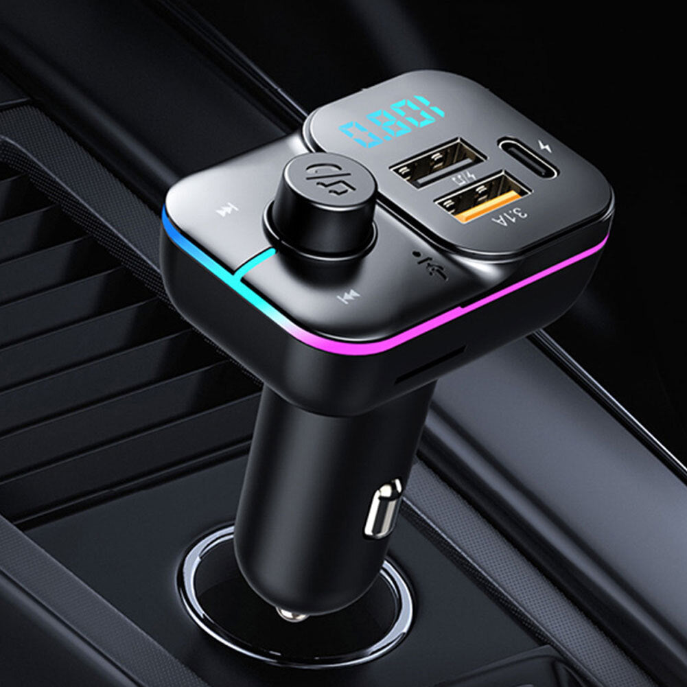 C24 Car FM Transmitter Bluetooth Wireless Handsfree Audio Dual Usb Car Charger Black - Premium Car Chargers from Rapidvehicles - Just $22.99! Shop now at Rapidvehicles