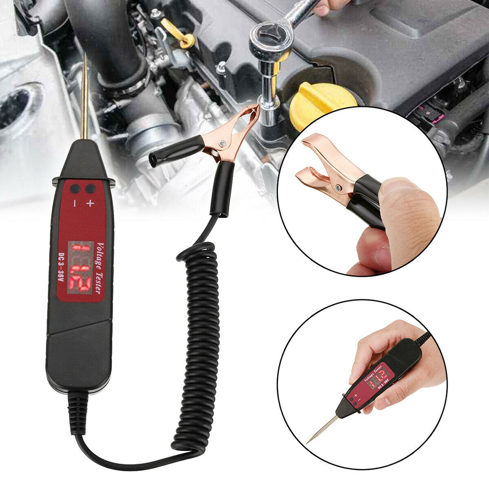 Car Digital LCD Display Circuit Test Pen Probe Detector Tester Black - Premium OBD & Diagnostic Tools from Rapidvehicles - Just $30.99! Shop now at Rapidvehicles