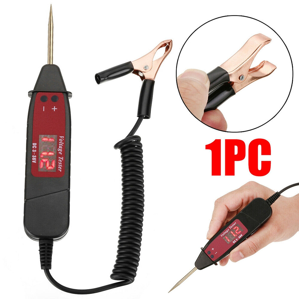 Car Digital LCD Display Circuit Test Pen Probe Detector Tester Black - Premium OBD & Diagnostic Tools from Rapidvehicles - Just $30.99! Shop now at Rapidvehicles