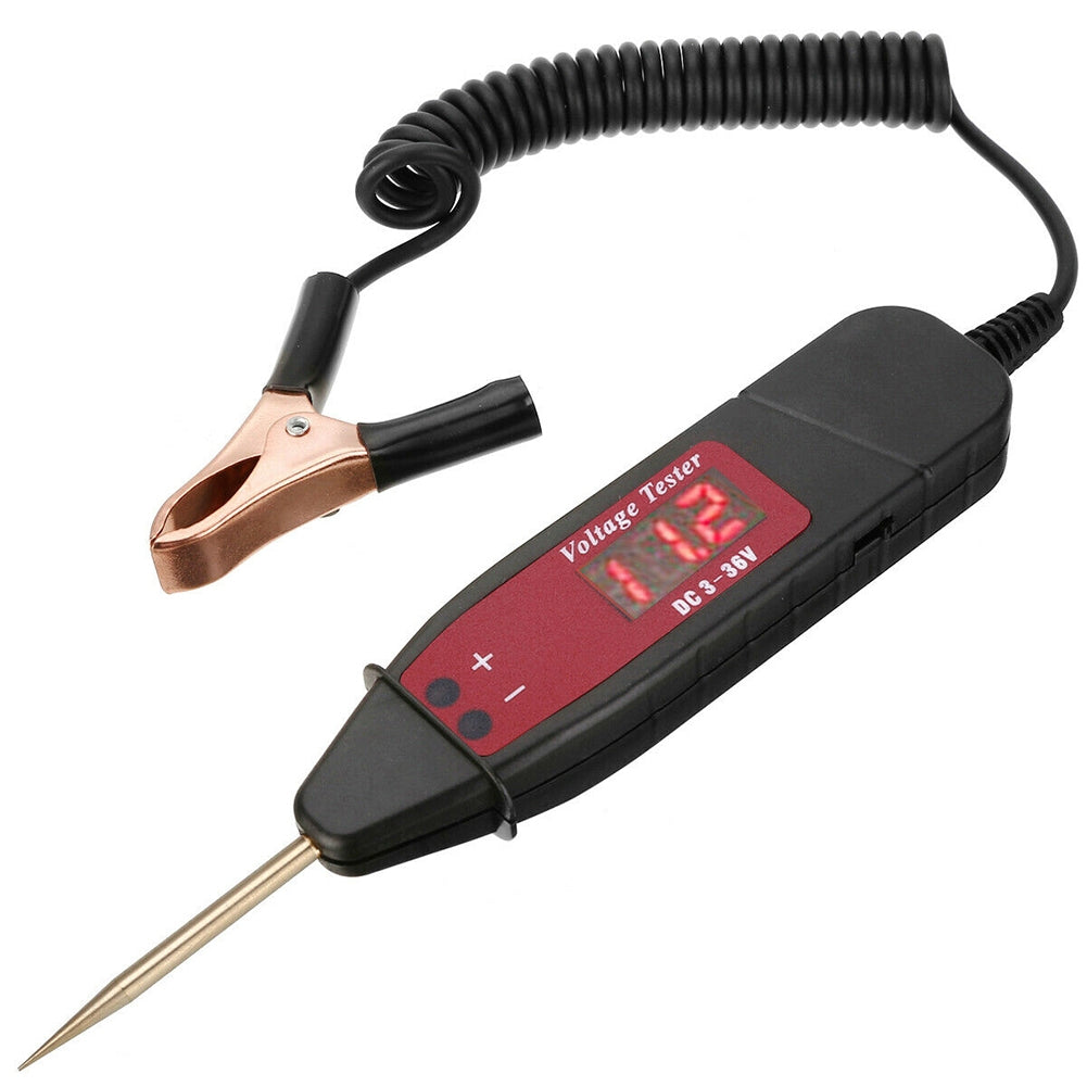 Car Digital LCD Display Circuit Test Pen Probe Detector Tester Black - Premium OBD & Diagnostic Tools from Rapidvehicles - Just $30.99! Shop now at Rapidvehicles