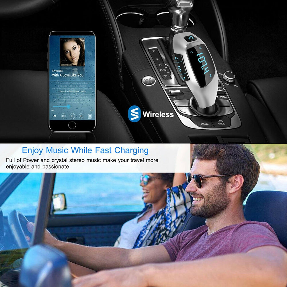 X5 Car Wireless Fm Transmitter Bluetooth USB Charging Port Black - Premium Car Chargers from Rapidvehicles - Just $25.99! Shop now at Rapidvehicles