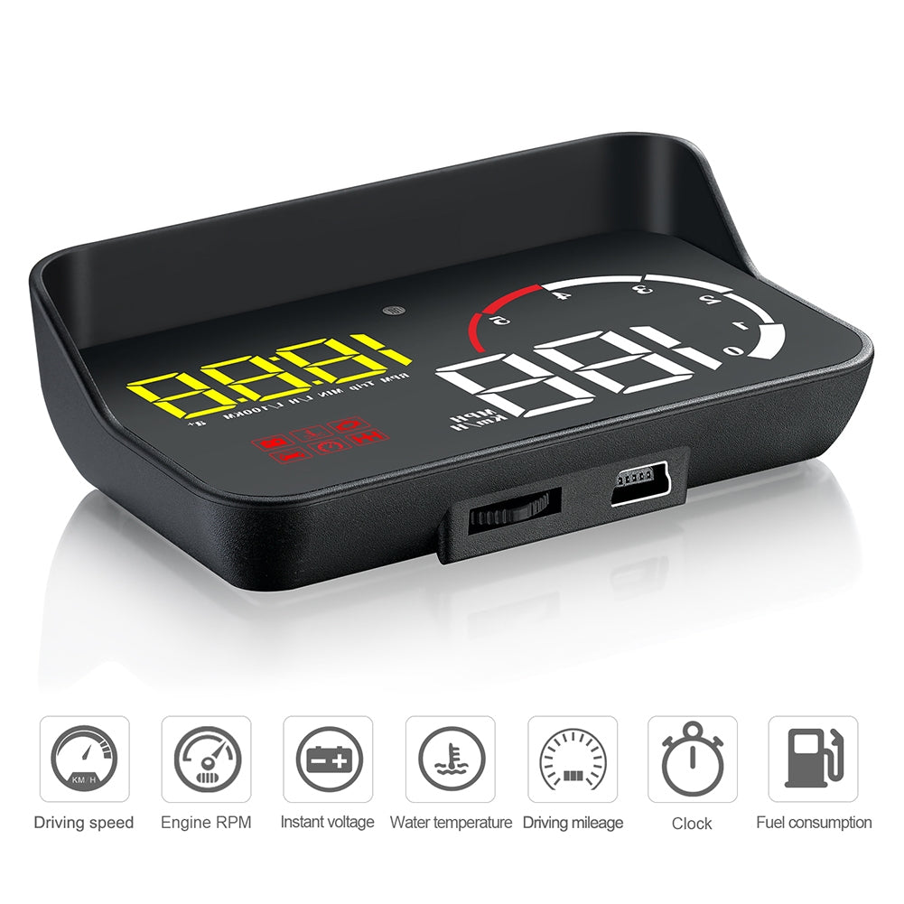 Car Hud Head-up Display M10 HD Windshield Projector Obd Overspeed - Premium Other Car Electronics from Rapidvehicles - Just $55.99! Shop now at Rapidvehicles