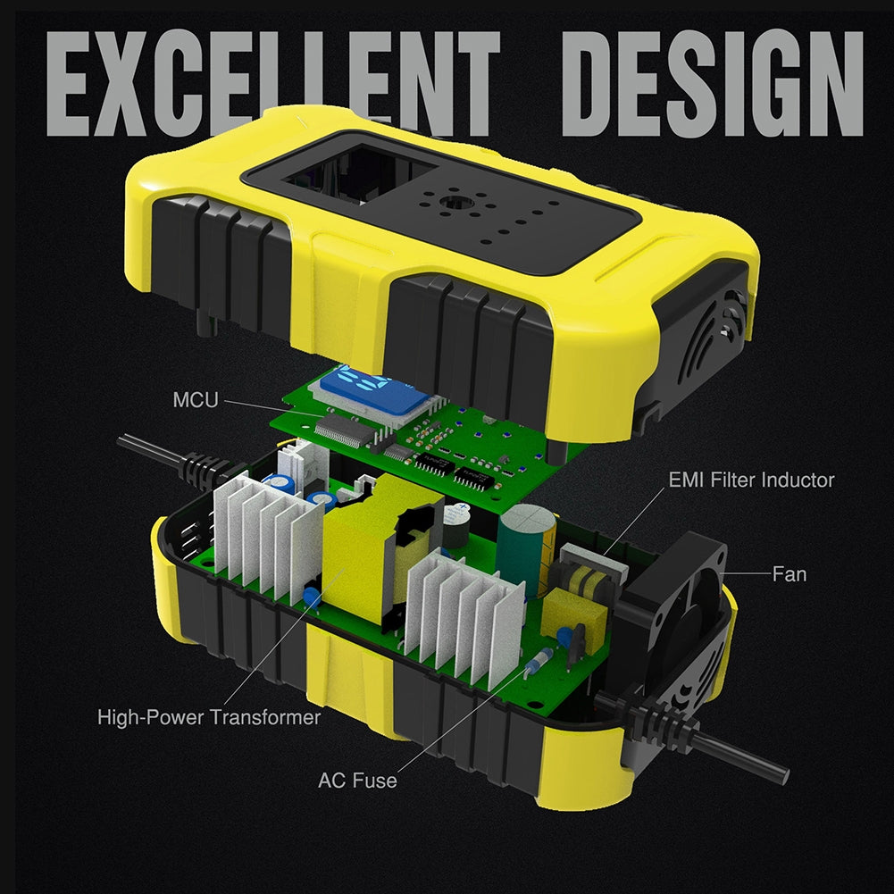 Car Battery Smart Charger 12V 10A 24V 5A 7-stage Automatic Charging UK Plug - Premium Motorcycle Accessories from Rapidvehicles - Just $44.99! Shop now at Rapidvehicles