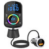 Car FM Transmitter Kit Dual Display Pd3.0/qc3.0 Fast Charger Bluetooth 5.0 Blue - Premium Car Chargers from Rapidvehicles - Just $30.99! Shop now at Rapidvehicles