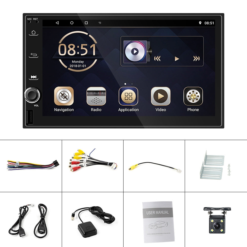 7-inch Car Multimedia Video Player Universal Android 9.0 Central Control GPS Navigator 1+16G - Premium Car Rear View Camera from Rapidvehicles - Just $123.91! Shop now at Rapidvehicles