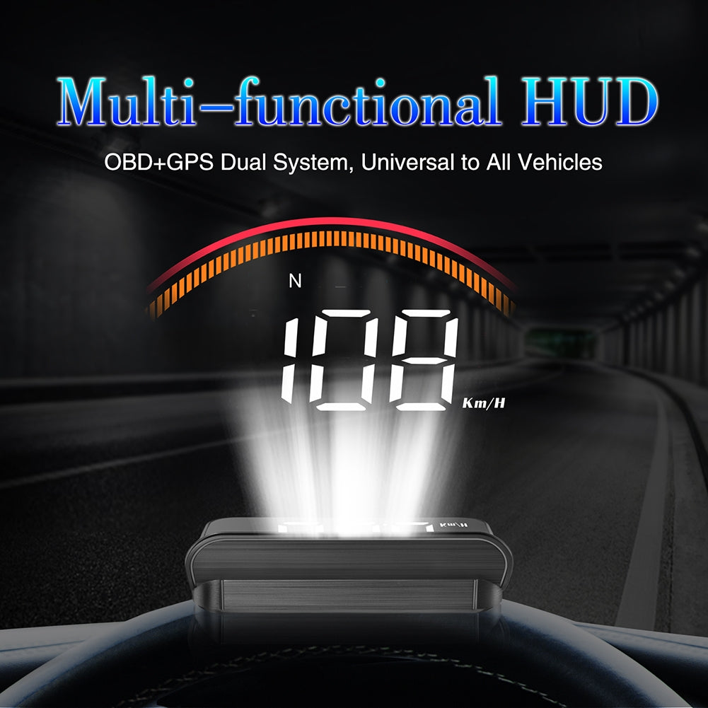 Car Hud Head-up Display Universal Obd Wireless Display HD Alarm Monitor Black - Premium Other Car Electronics from Rapidvehicles - Just $51.38! Shop now at Rapidvehicles