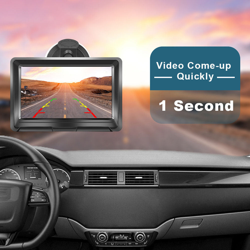 Wired HD Reversing Camera with 5 Inch LCD Ahd Monitor License - Premium Car Rear View Camera from Rapidvehicles - Just $86.87! Shop now at Rapidvehicles