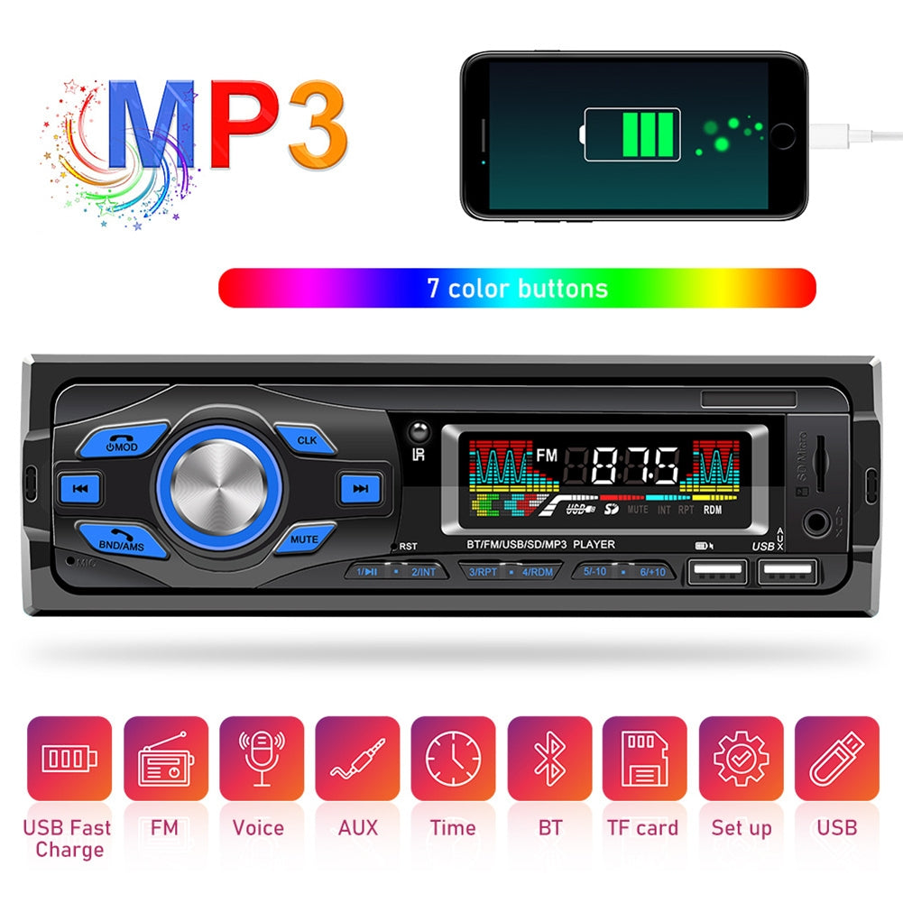 Car Radio Audio 1Din Bluetooth Stereo MP3 Player Fm Receiver - Premium Other Car Electronics from Rapidvehicles - Just $35.99! Shop now at Rapidvehicles