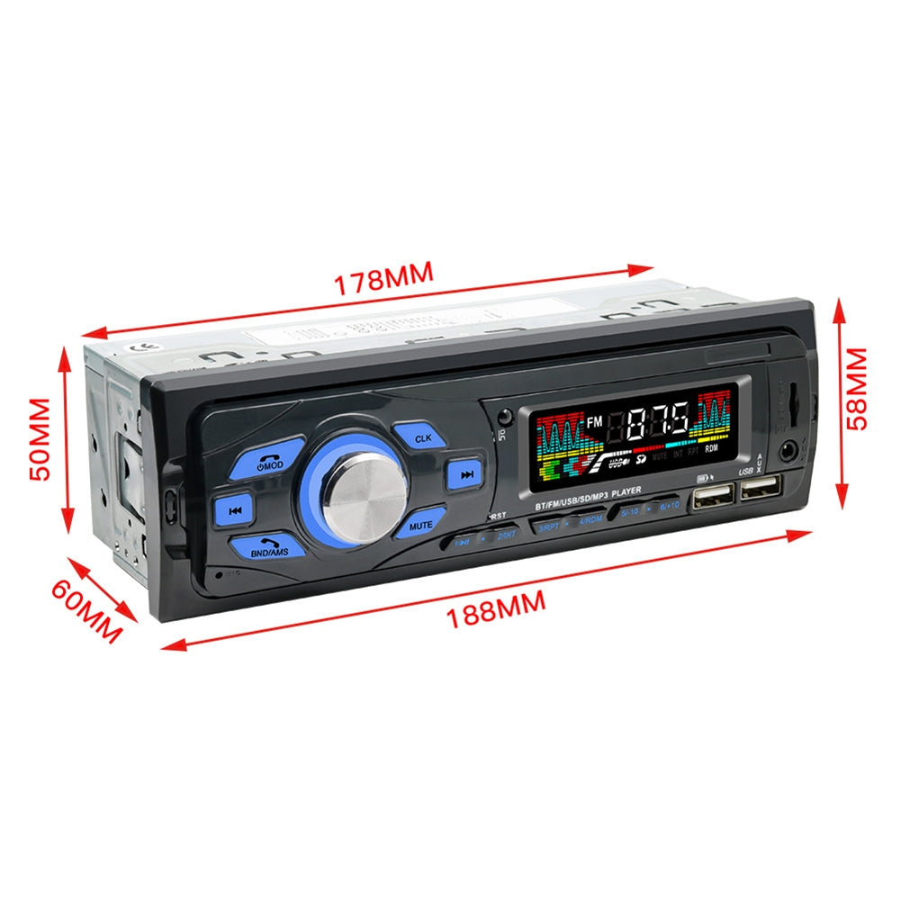 Car Radio Audio 1Din Bluetooth Stereo MP3 Player Fm Receiver Black - Premium Other Car Electronics from Rapidvehicles - Just $29.99! Shop now at Rapidvehicles