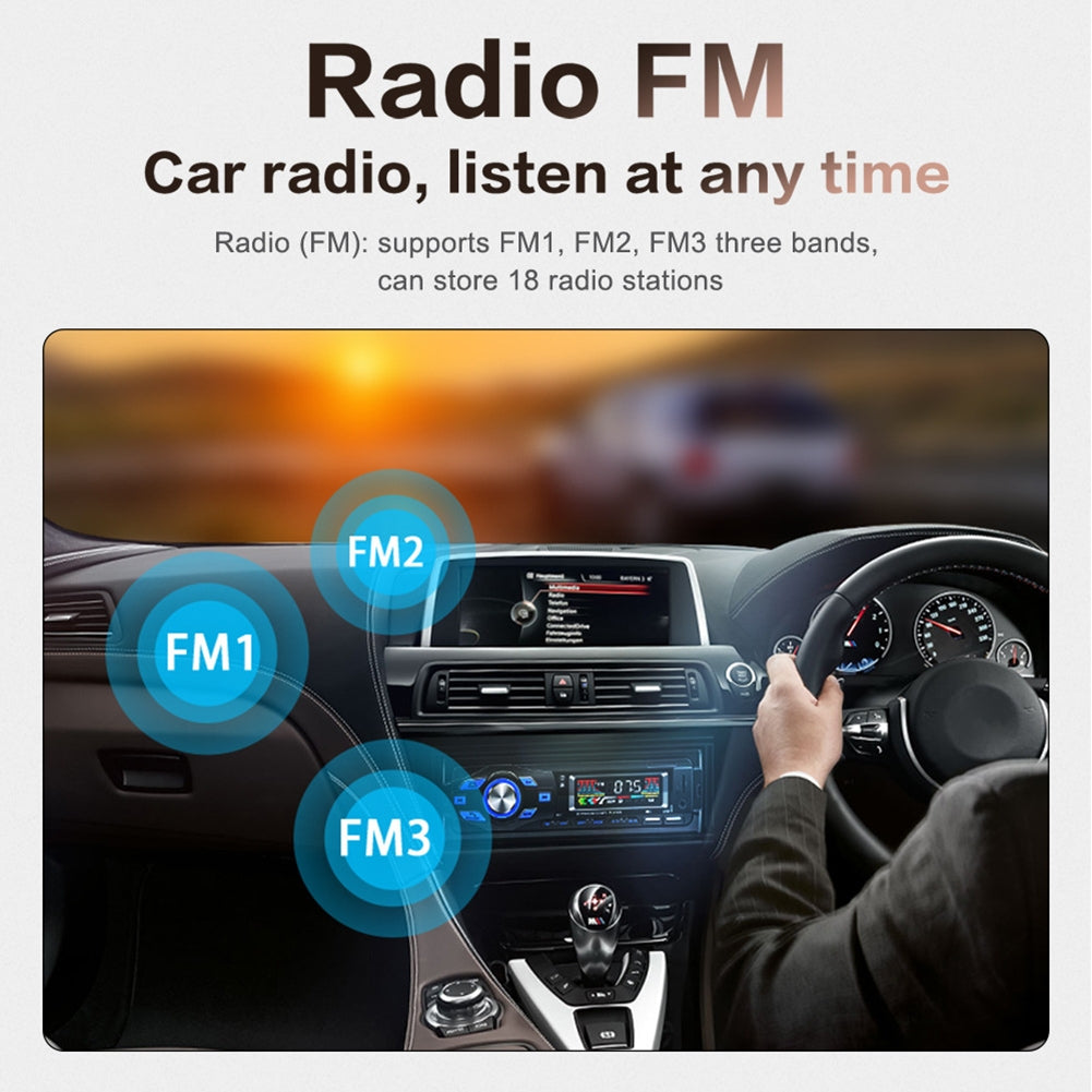 Car Radio Audio 1Din Bluetooth Stereo MP3 Player Fm Receiver Black - Premium Other Car Electronics from Rapidvehicles - Just $29.99! Shop now at Rapidvehicles