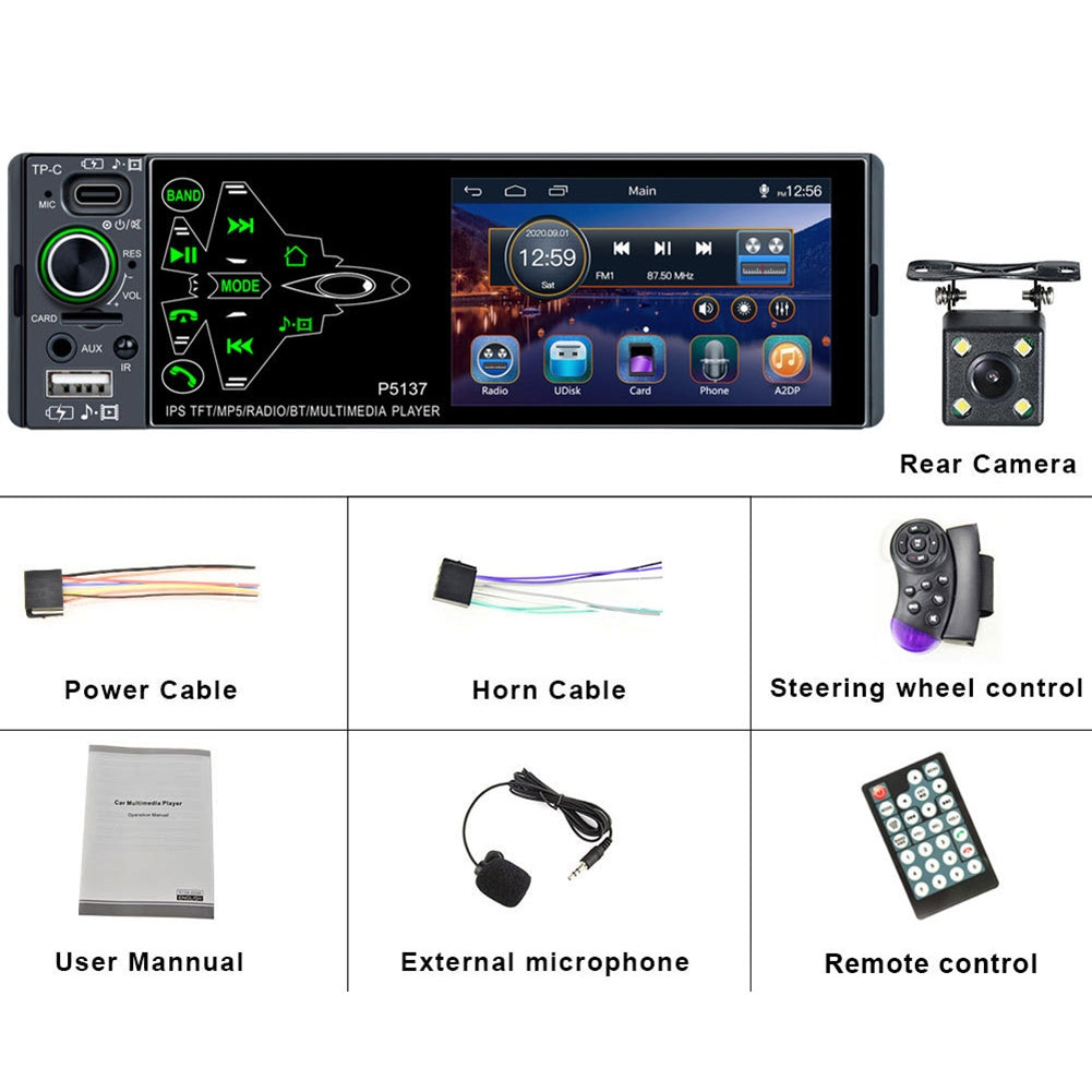 Car Radio 3.8-inch Ips Full Touch-screen Mp5 Player Pm3 Bluetooth - Premium Car Rear View Camera from Rapidvehicles - Just $88.99! Shop now at Rapidvehicles