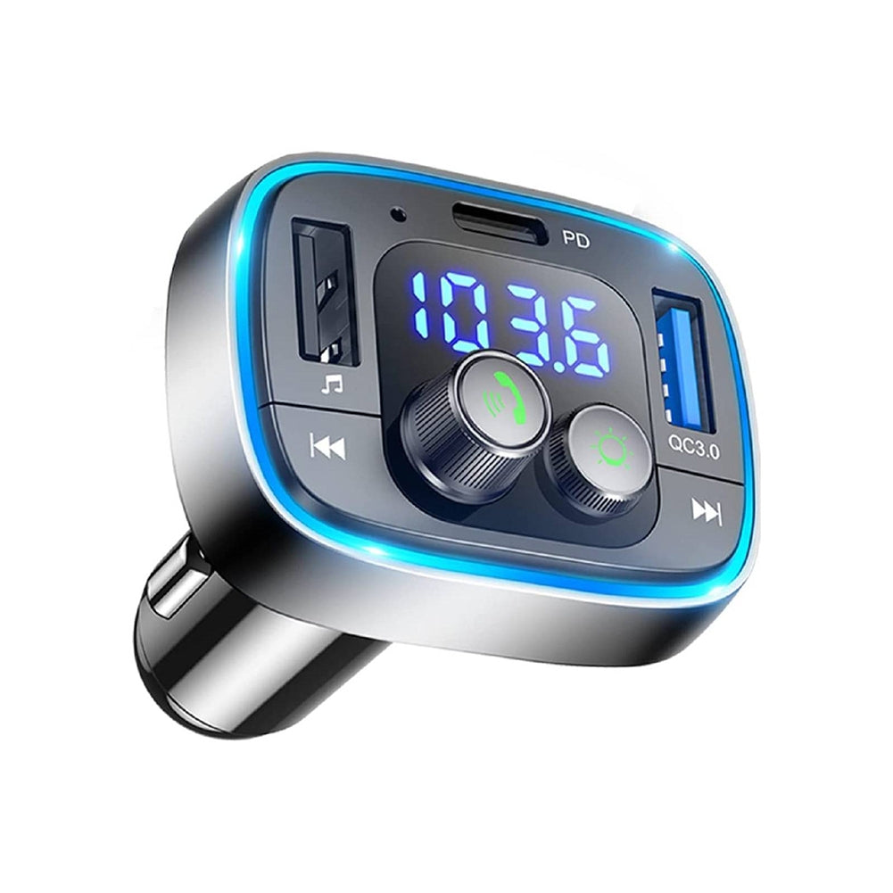 Car Adapter Wireless FM Radio Transmitter Bluetooth 5.0  Black - Premium Car Chargers from Rapidvehicles - Just $47.99! Shop now at Rapidvehicles