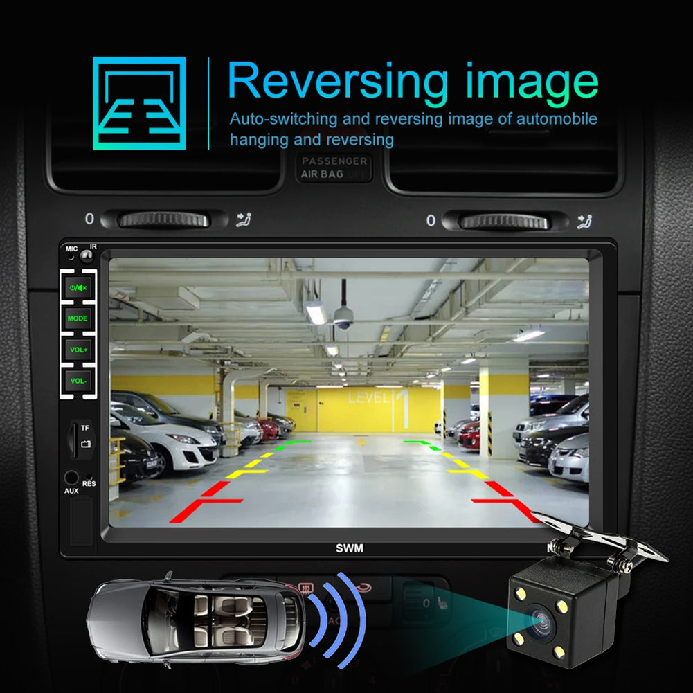 7-inch Car Stereo Mp5 Player HD Touch-screen Universal Bluetooth - Premium Car Rear View Camera from Rapidvehicles - Just $100.99! Shop now at Rapidvehicles