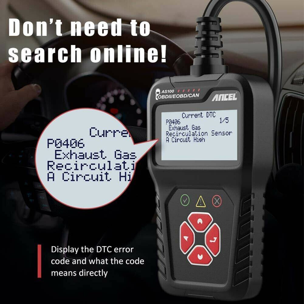 Ancel As100 Obd2 Scanner Car Check Engine Fault Detector Code Reader Diagnostic Tool Black - Premium OBD & Diagnostic Tools from Rapidvehicles - Just $44.99! Shop now at Rapidvehicles