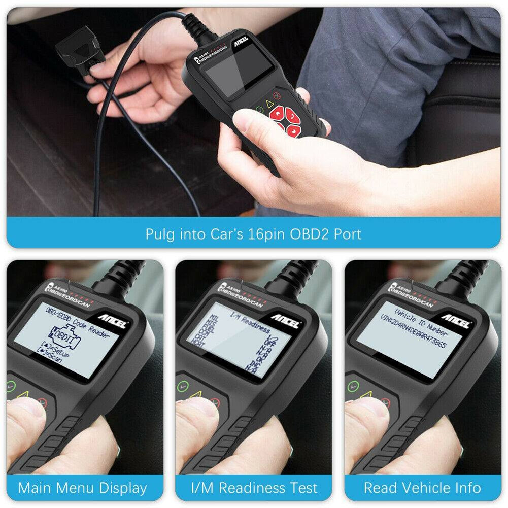 Ancel As100 Obd2 Scanner Car Check Engine Fault Detector Code Reader Diagnostic Tool Black - Premium OBD & Diagnostic Tools from Rapidvehicles - Just $44.99! Shop now at Rapidvehicles