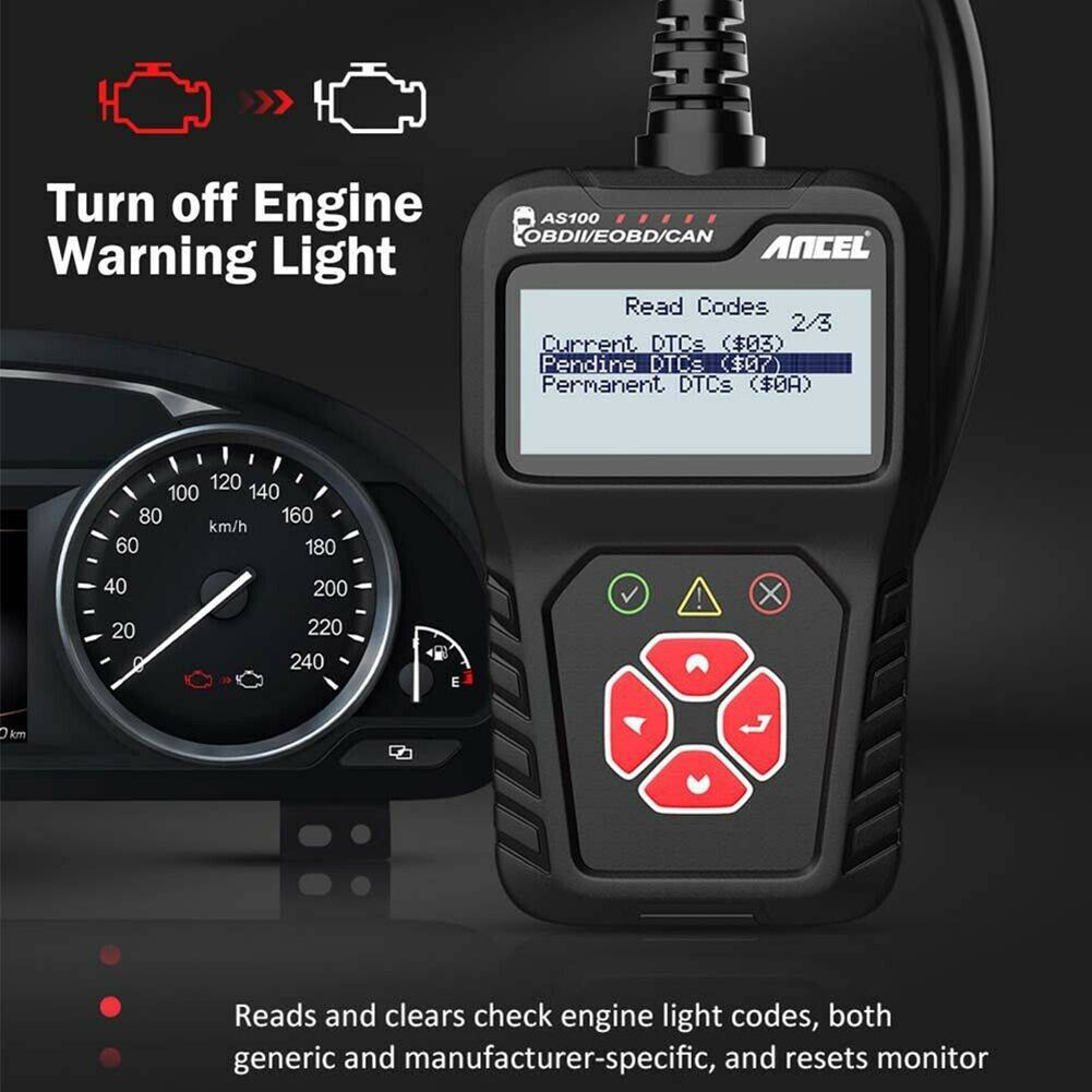 Ancel As100 Obd2 Scanner Car Check Engine Fault Detector Code Reader Diagnostic Tool Black - Premium OBD & Diagnostic Tools from Rapidvehicles - Just $44.99! Shop now at Rapidvehicles