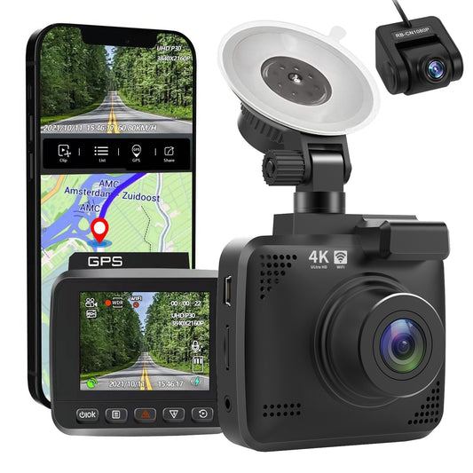 4k Driving Recorder Built-In Wifi GPS Car Dashboard Camera - Premium Car Rear View Camera from Rapidvehicles - Just $110.69! Shop now at Rapidvehicles