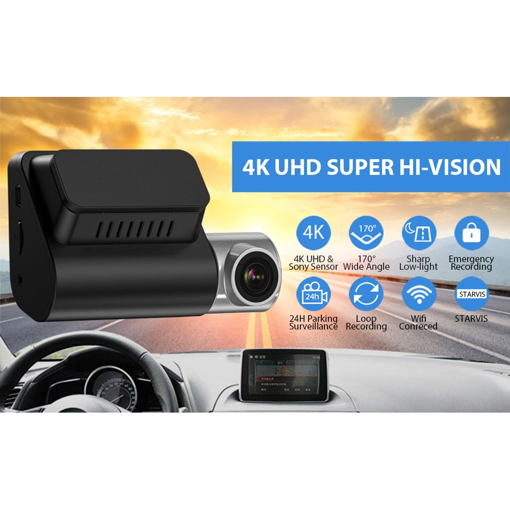 4k Car Driving Recorder Single Front 4k Dual Front 2k Rear 1080P Wifi Dash Cam Single record WIFI with GPS - Premium Car Rear View Camera from Rapidvehicles - Just $99.53! Shop now at Rapidvehicles