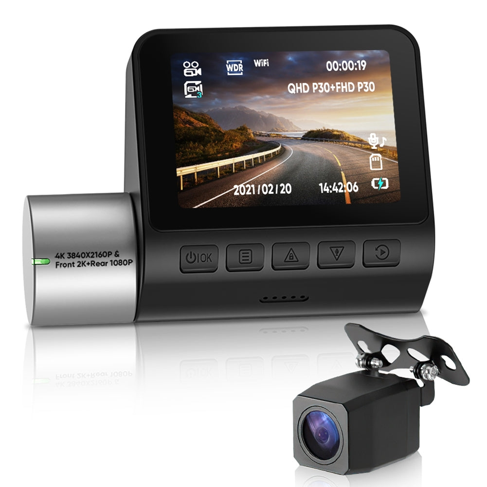 4k Car Driving Recorder Single Front 4k Dual Front 2k Rear 1080P Wifi Dash Cam Dual recording WIFI - Premium Car Rear View Camera from Rapidvehicles - Just $106.92! Shop now at Rapidvehicles