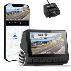 V55 Dash Cam 4k Ultra-clear Car Parking Monitor Wifi GPS Driving Recorder Dual Lens Buck Line - Premium Car Rear View Camera from Rapidvehicles - Just $129.95! Shop now at Rapidvehicles